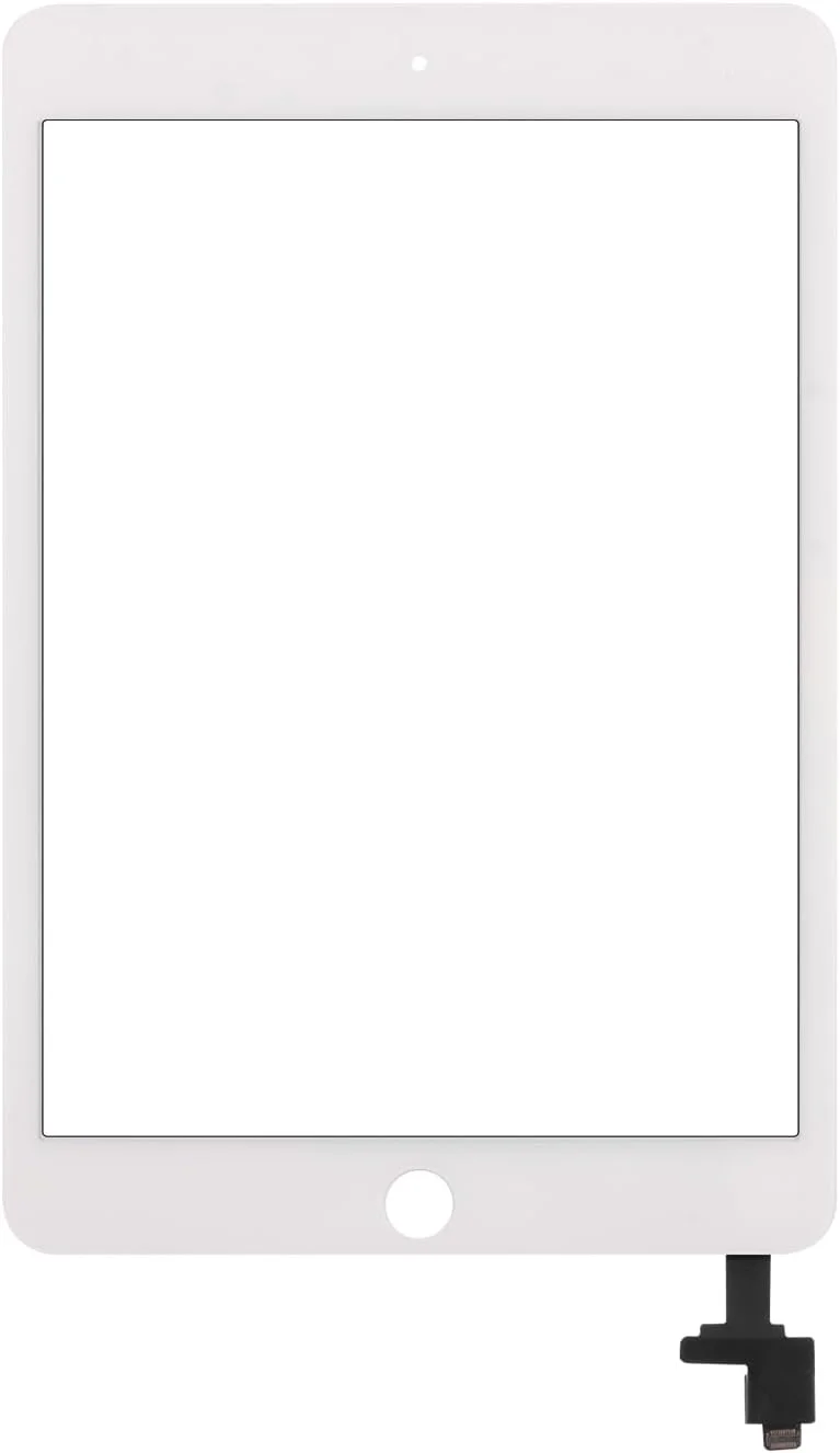 تعویض صفحه نمایش آیپد مینی 3-SRJTEK، شیشه دیجیتایزر لمسی A1599 A1600، قطعات تعمیر با کیت های مونتاژ تراشه IC، شامل شیشه حرارت دیده (سفید)