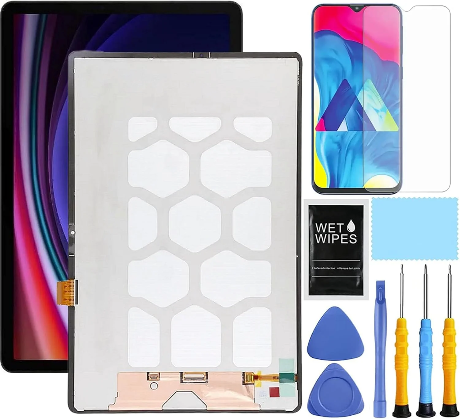 تعویض صفحه نمایش تبلت سامسونگ گلکسی تب S9 FE+ پلاس مدل SM-X610 X616، تاچ اسکرین دیجیتایزر ال سی دی 12.4 اینچ مشکی