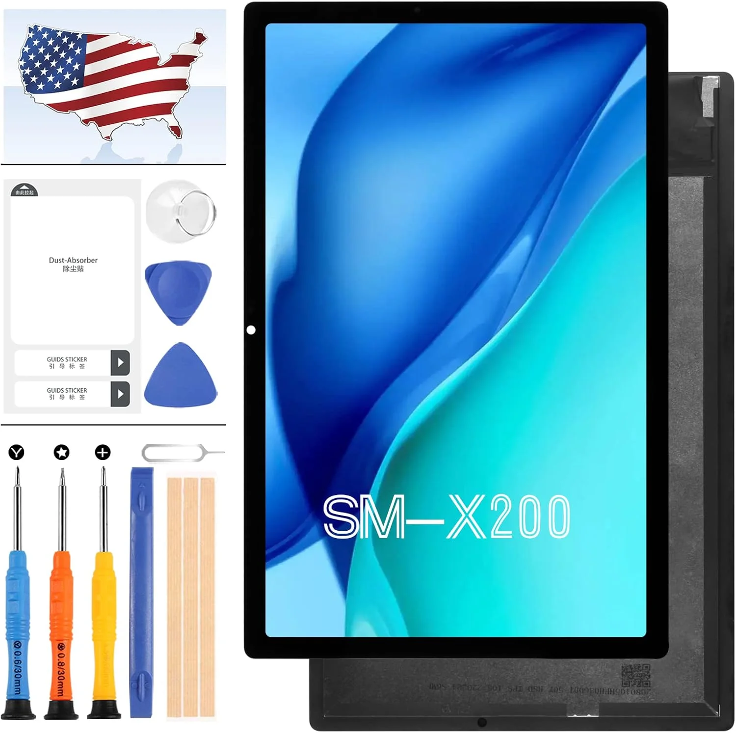 تعویض صفحه نمایش A-MIND برای سامسونگ گلکسی تب A8 10.5 (2021) SM-X200 X205، مجموعه قطعات ال سی دی برای سامسونگ X200، شیشه لمسی ماتریس، پنل کامل، کیت تعمیر کامل با ابزار رایگان