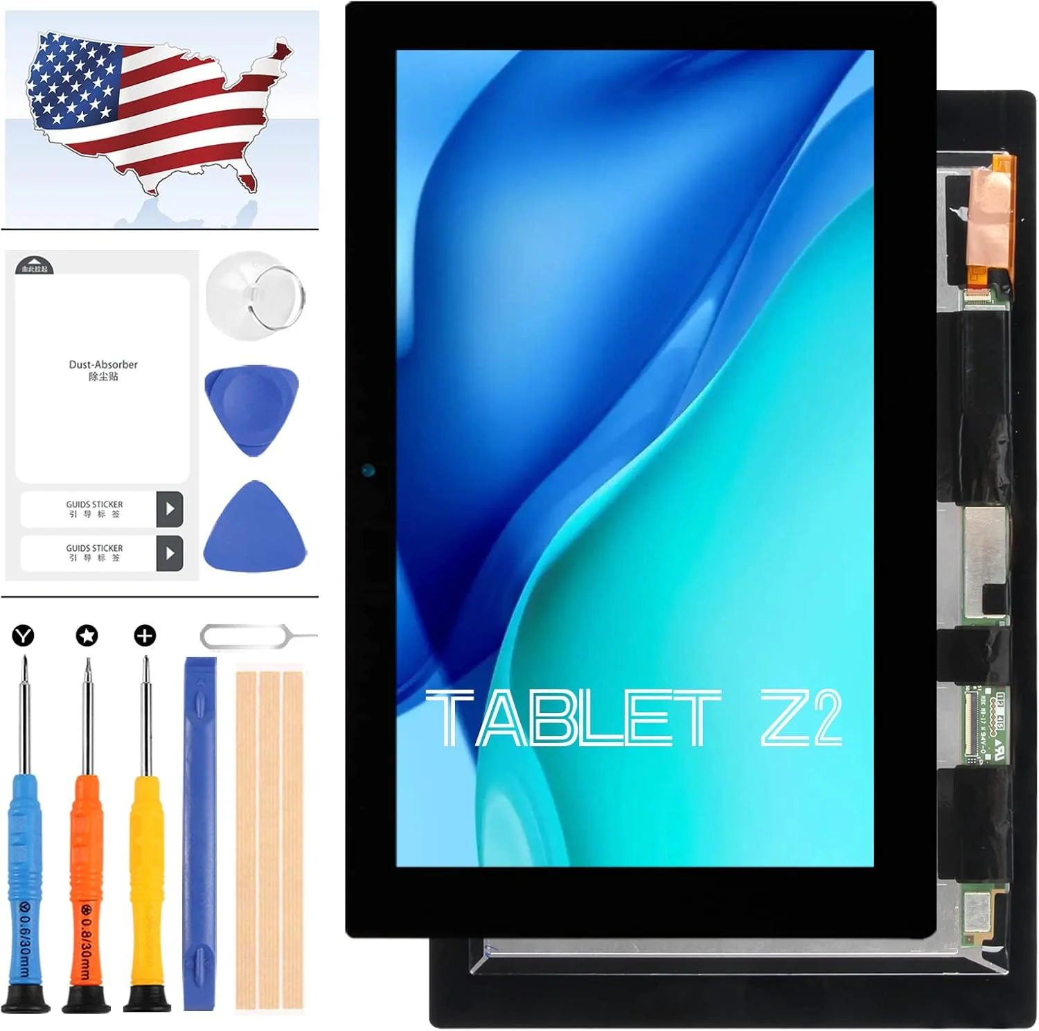 A-MIND صفحه نمایش LCD جایگزین تبلت Sony Xperia Z2 مدل SGP561 SGP511 SGP512 به همراه تاچ پنل، دیجیتایزر، سنسور ماتریس و کیت کامل شیشه ای با ابزار رایگان