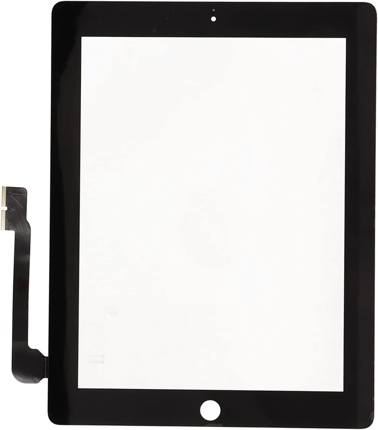 تاچ اسکرین شیشه ای تبلت مشکی مناسب آی او اس تبلت 3/4، جایگزین صفحه نمایش شیشه ای حرارت دیده، برای نصب DIY، بدون قطعه نمایشگر LCD