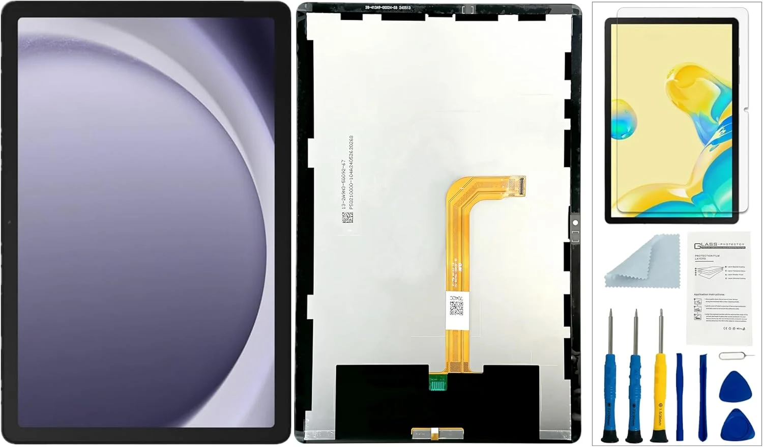 تعویض صفحه نمایش تبلت سامسونگ گلکسی A9 پلاس Qinqiyue، صفحه نمایش LCD مشکی با فریم، مناسب برای مدل های SM-X210 SM-X215، مجموعه قطعات تعمیر صفحه لمسی