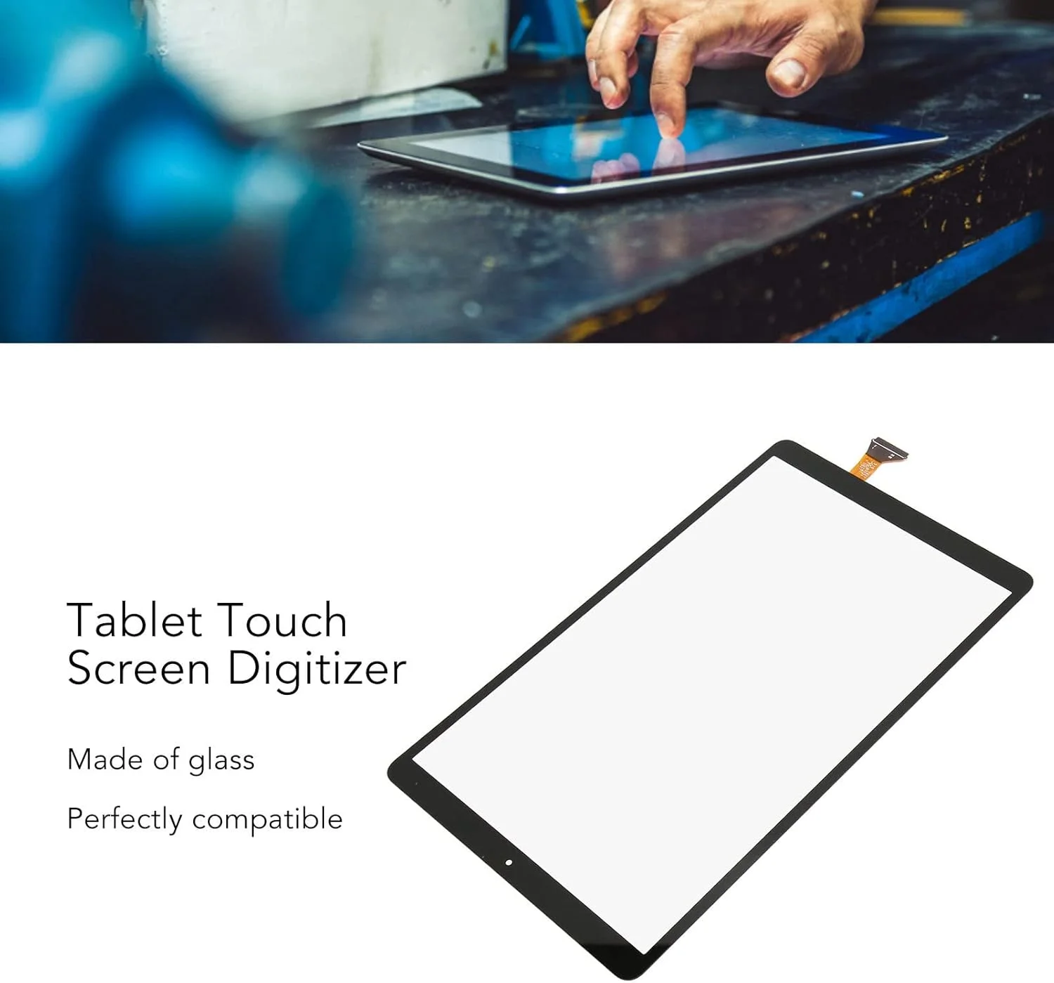 دیجیتیزر صفحه لمسی تبلت برای سامسونگ گلکسی تب A 10.1 اینچ، جایگزینی صفحه لمسی نمایشگر LCD، قطعه جایگزین تعمیر تبلت