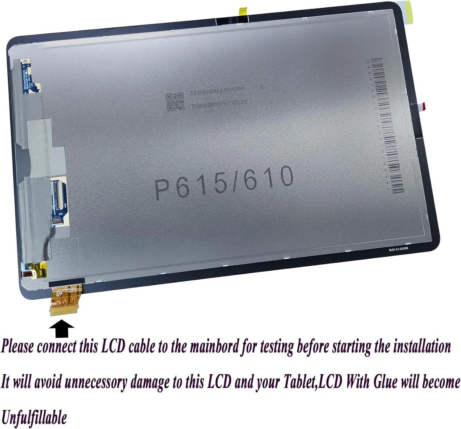 تعویض صفحه نمایش ال سی دی و دیجیتایزر لمسی Eaglewireless برای تبلت سامسونگ گلکسی تب S6 Lite P610 SM-P610 SM-P615 10.4 اینچ + ابزار و چسب