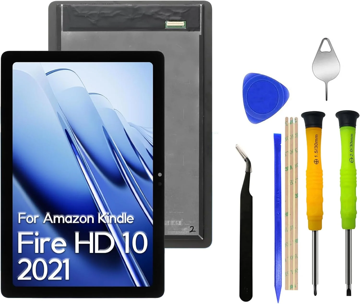 تعویض صفحه نمایش ال سی دی Eaglewireless برای Fire HD 10 / HD 10 Plus نسل 11 سال 2021 مدل T76N2B T76N2P 10.1 اینچ به همراه ابزار تعمیر