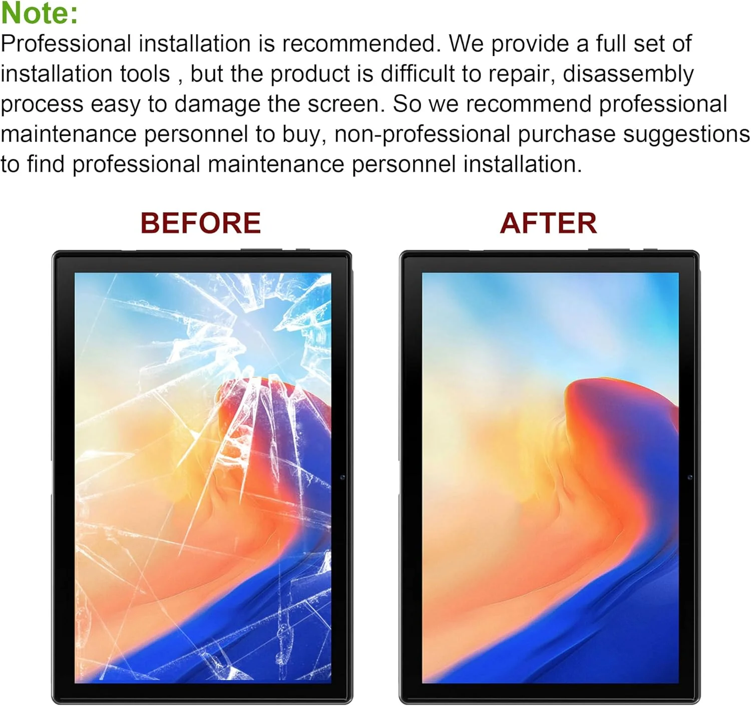 تعویض صفحه لمسی جدید برای تبلت Blackview Tab 70 WiFi 10.1 اینچی به همراه کیت ابزار تعمیر رایگان. (بدون نمایشگر LCD)