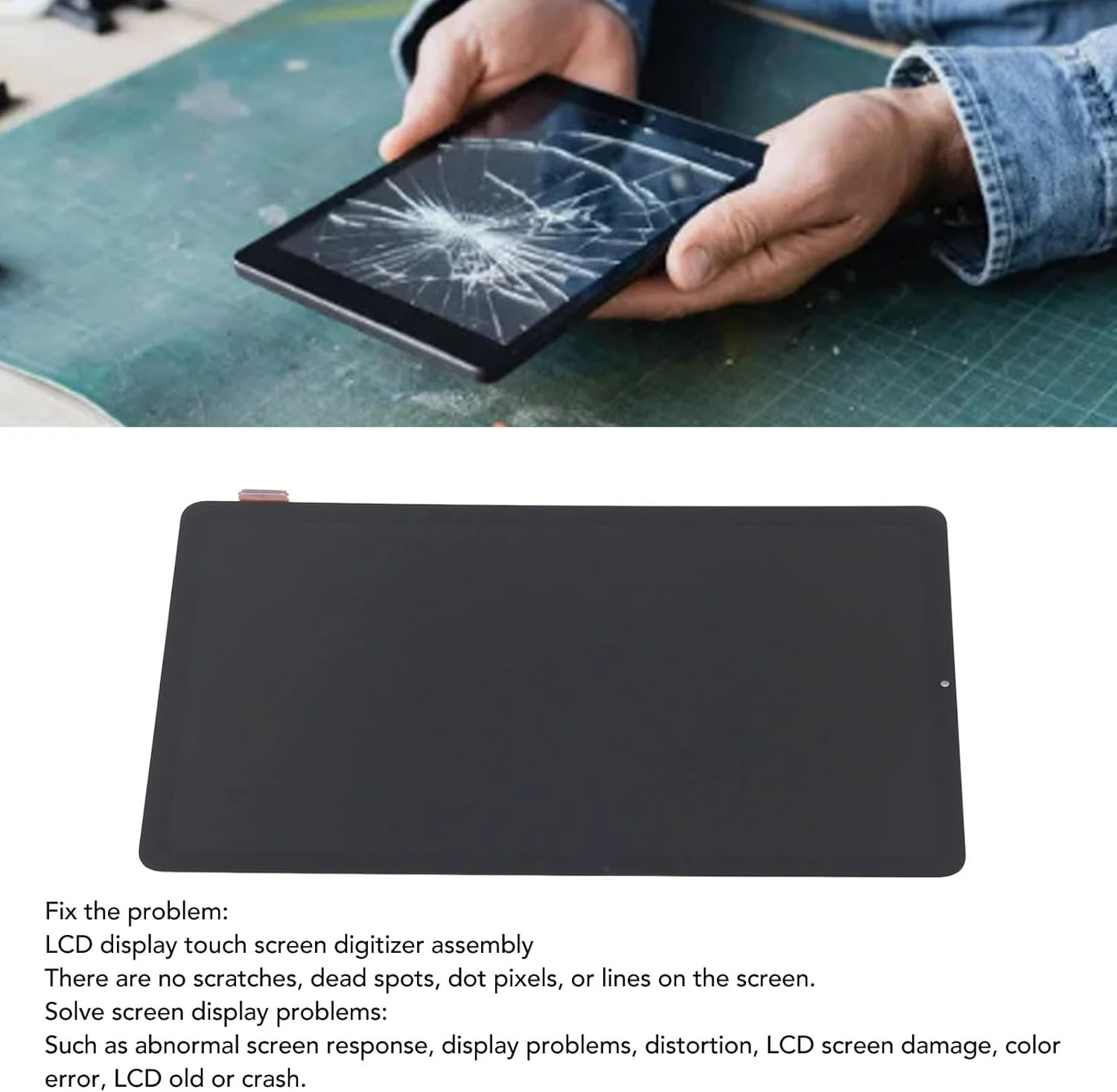 تعویض صفحه نمایش 6.8 اینچی ارگانیک Dpofirs برای تب S6 لایت P610 P615، فریم تب S6، مجموعه دیجیتایزر برای تب S6 لایت P610 P615