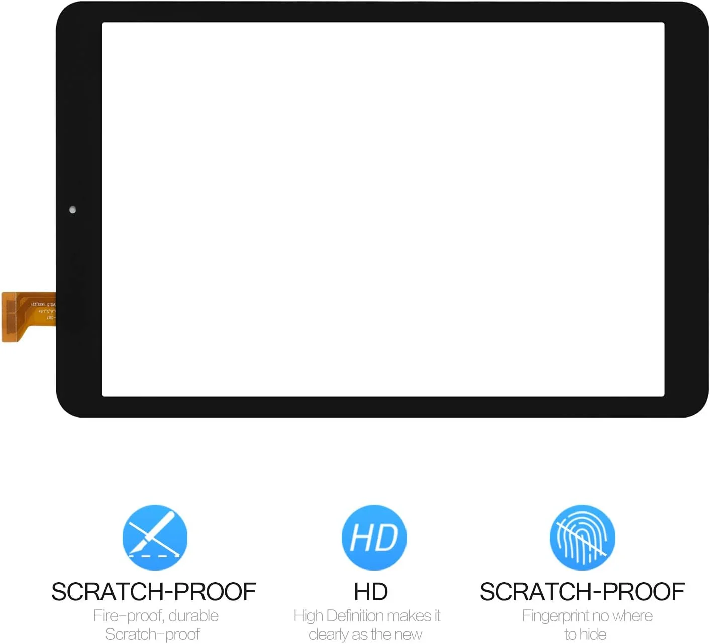 تاچ اسکرین تبلت سامسونگ گلکسی تب A 8.0 T387 SM-T387 جایگزین شیشه دیجیتایزر، مناسب برای سامسونگ گلکسی تب A 8.0 T387 SM-T387V T387T T387A، کیت قطعات تعمیر پنل صفحه نمایش لمسی، همراه با ابزار (مشکی)