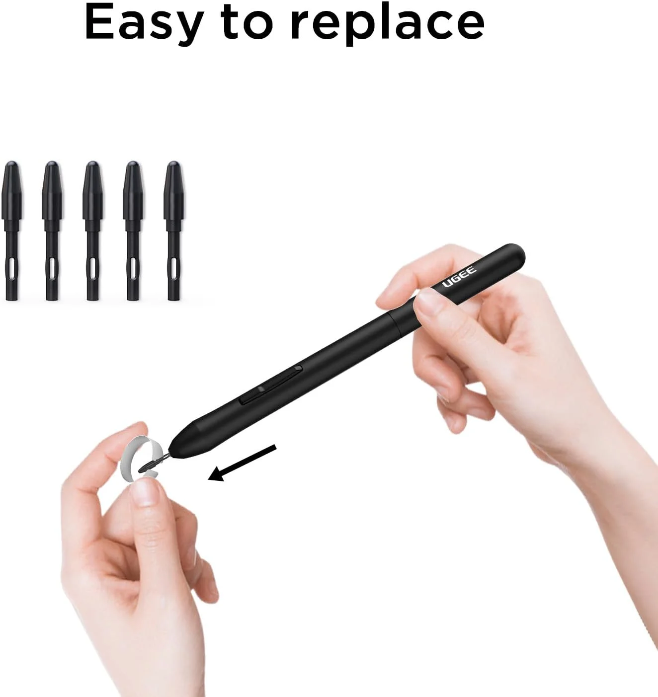 نوک قلم نوری یوجی، 20 عدد نوک جایگزین برای قلم نوری تبلت دیجیتال مدل‌های S640 S1060 S1060W M708