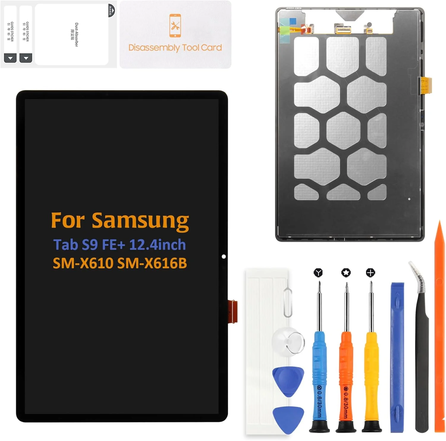 صفحه نمایش LCD جایگزین A-MIND برای تبلت سامسونگ گلکسی تب S9 FE پلاس 12.4 اینچ مدل SM-X610 SM-X616 به همراه تاچ اسکرین