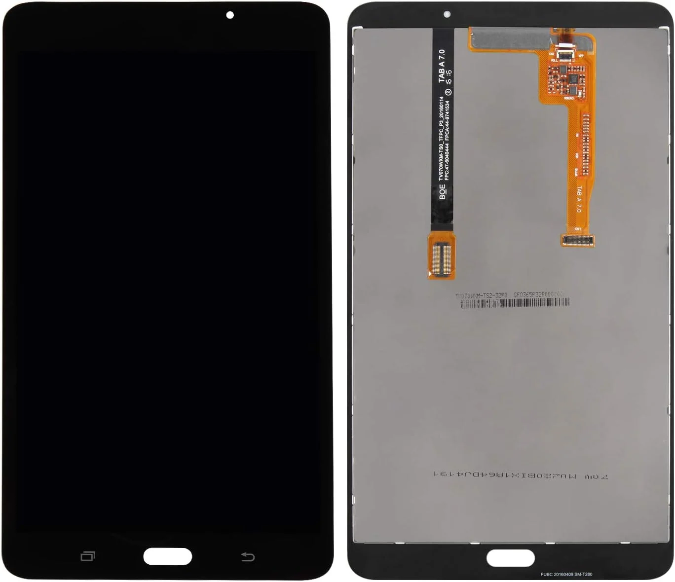 A-MIND مجموعه صفحه نمایش لمسی LCD برای تبلت سامسونگ گلکسی تب A 7.0 2016 T280 Wi-Fi، قطعات جایگزین، پنل جلویی تبلت SM-T280 و تعمیر صفحه LCD، همراه با مجموعه ابزار رایگان (مشکی)