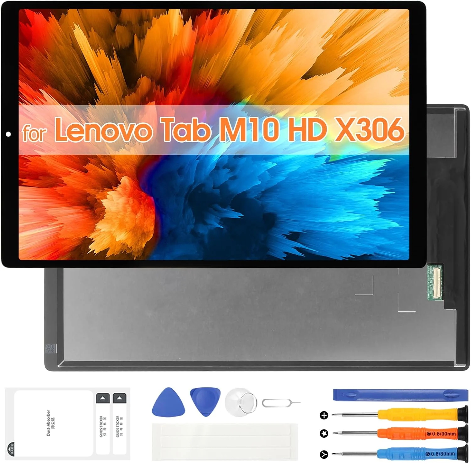 صفحه نمایش LCD برای تبلت لنوو تب M10 HD، جایگزین صفحه نمایش لنوو تب M10 HD TB-X306 X306F 10.1 اینچ، مجموعه شیشه دیجیتایزر صفحه لمسی به همراه قطعات تعمیر