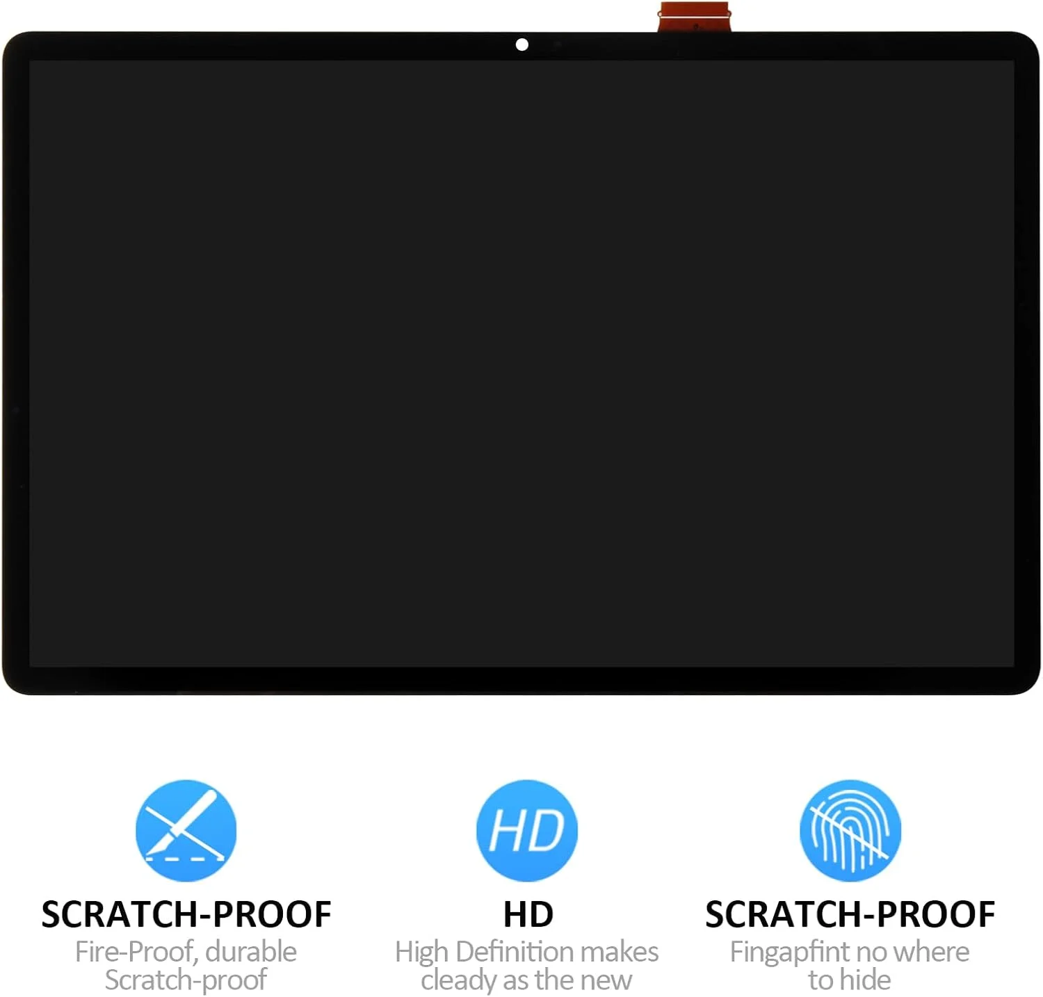 صفحه نمایش LCD جایگزین A-MIND برای تبلت سامسونگ گلکسی تب S9 FE پلاس 12.4 اینچ مدل SM-X610 SM-X616 به همراه تاچ اسکرین