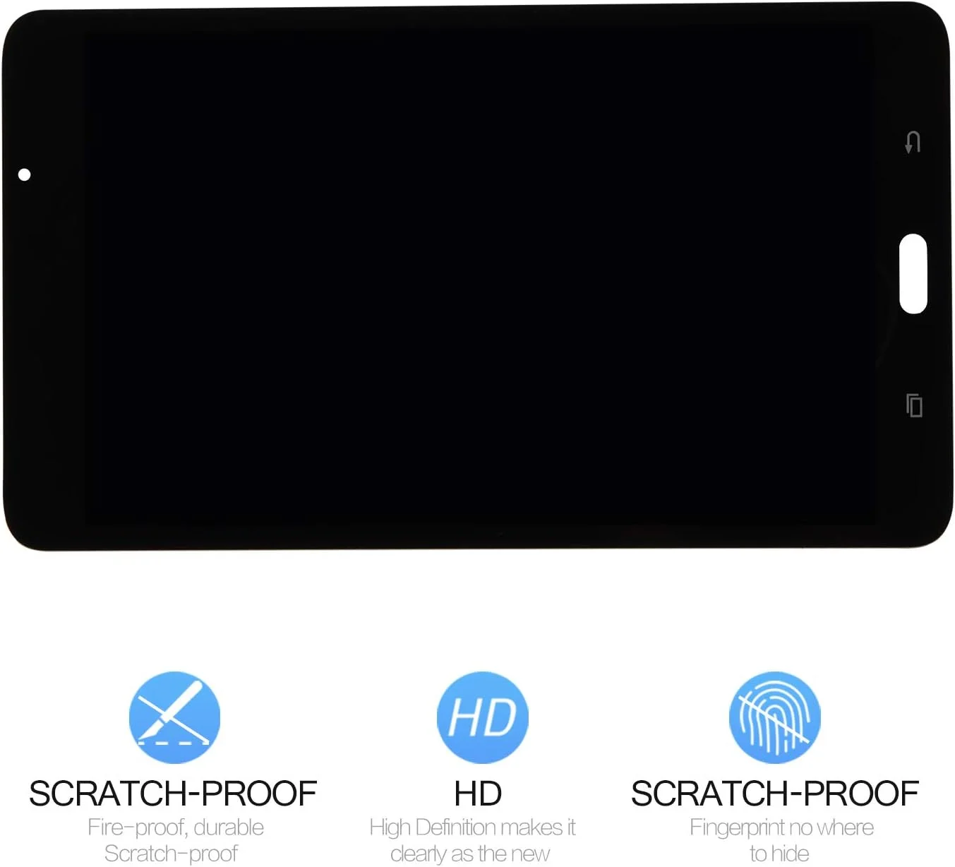 A-MIND مجموعه صفحه نمایش لمسی LCD برای تبلت سامسونگ گلکسی تب A 7.0 2016 T280 Wi-Fi، قطعات جایگزین، پنل جلویی تبلت SM-T280 و تعمیر صفحه LCD، همراه با مجموعه ابزار رایگان (مشکی)