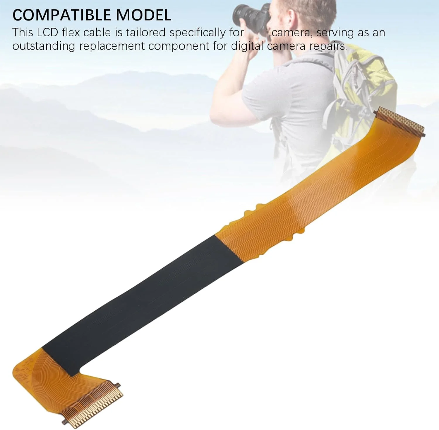 کابل صفحه نمایش LCD جایگزین، قطعه تعمیر دوربین دیجیتال برای A58، تست کامل قبل از تحویل، با دقت، برای A58