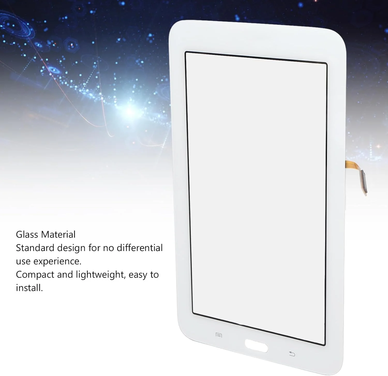 صفحه لمسی تبلت ciciglow برای تبلت سامسونگ گلکسی تب 3 لایت SM T110 7.0 اینچ، صفحه لمسی شیشه ای دیجیتایزر، قطعات جایگزین، پنل جلویی تبلت (سفید)