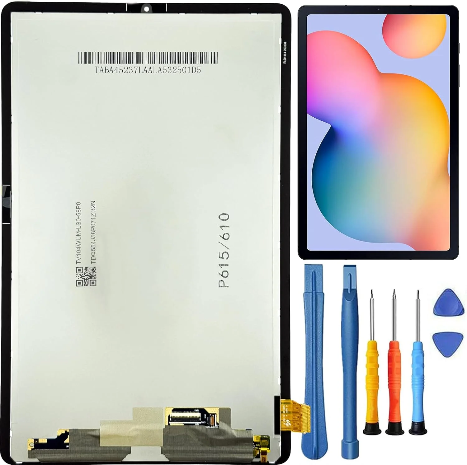 تعویض صفحه نمایش تبلت سامسونگ گلکسی تب S6 لایت مدل SM-P610U P610W P615U P615W P619U P619W، شامل ال سی دی، تاچ و ابزار تعمیر