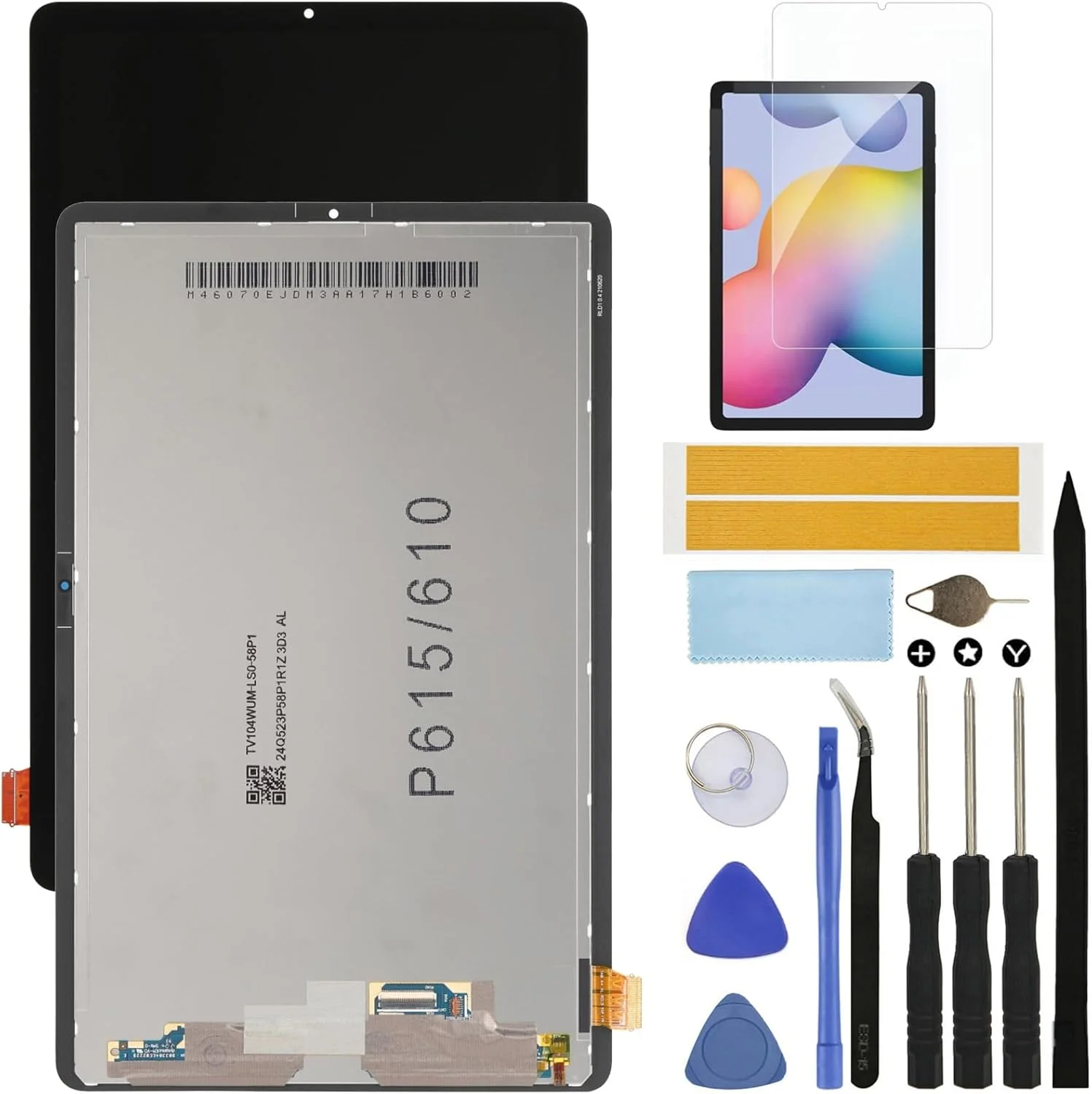 مناسب برای تبلت سامسونگ گلکسی تب S6 لایت SM-P615 10.4 اینچ (2020)، کیت تعویض صفحه نمایش تبلت، صفحه نمایش LCD و تاچ اسکرین دیجیتایزر، مجموعه کامل قطعات تعمیر + محافظ صفحه نمایش (بدون قاب)