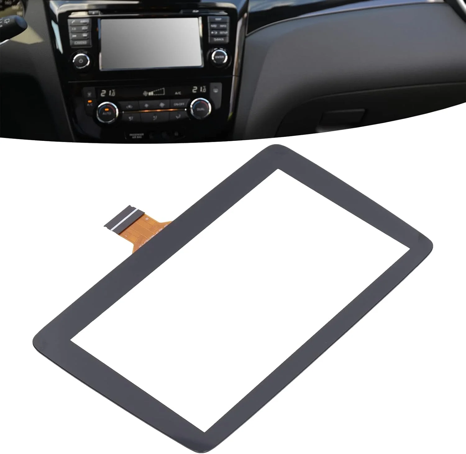 صفحه لمسی جایگزین برای خودرو Mazda 3 مدل 2014، 2015، 2016، سایز 7 اینچ، مدل Ymiko Digitizer، قطعات جایگزین تبلت شیشه ای، شیشه صفحه نمایش لمسی K40005A29F اکریلی