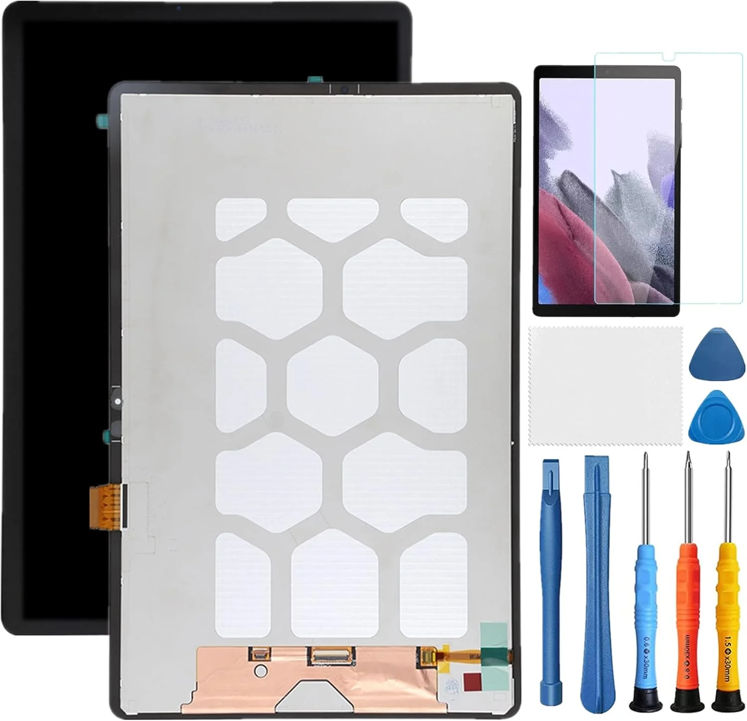 تعویض صفحه نمایش تبلت سامسونگ S7 FE سازگار با WINCGYCG برای Samsung Galaxy Tab S7FE 2021 T730 T733 T736 LCD صفحه لمسی دیجیتایزر با ابزار 12.4 اینچ مشکی