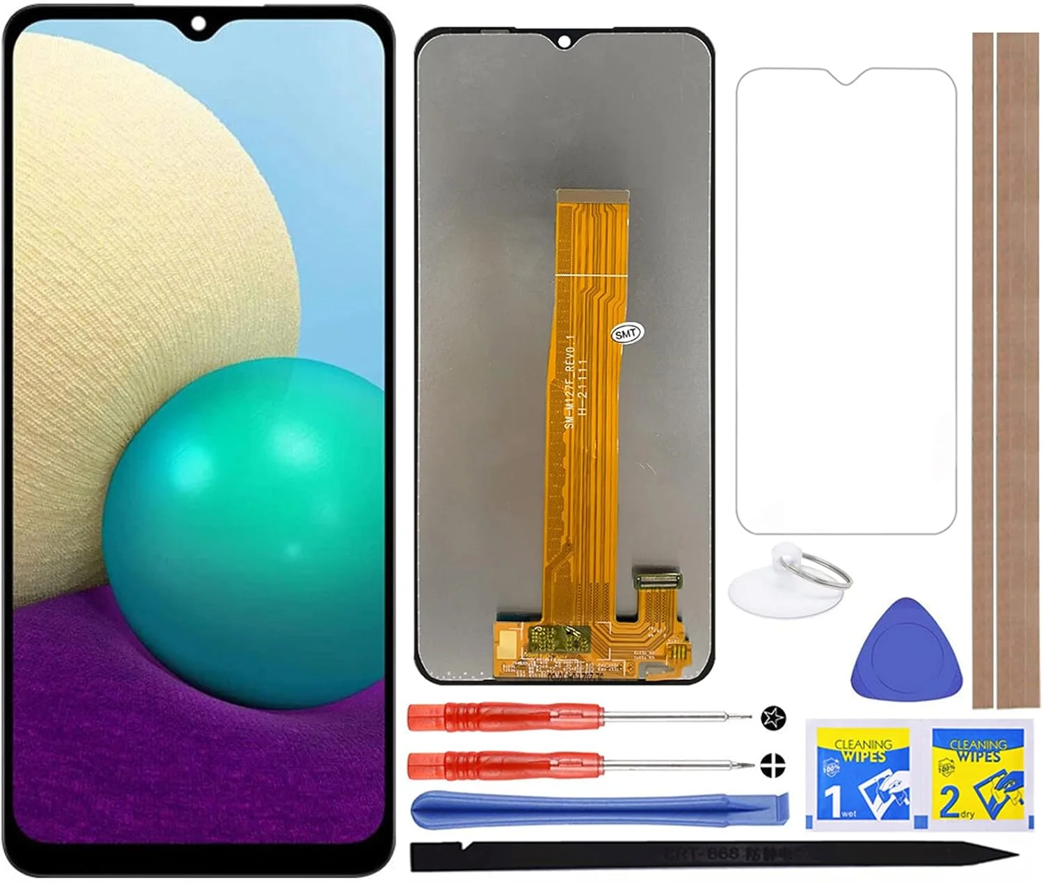 مجموعه تعویض صفحه نمایش LCD و لمسی دیجیتایزر 6.5 اینچی (مشکی) برای گوشی سامسونگ گلکسی A02 A022 -A022F -A022F/DS -A022M -A022M/DS