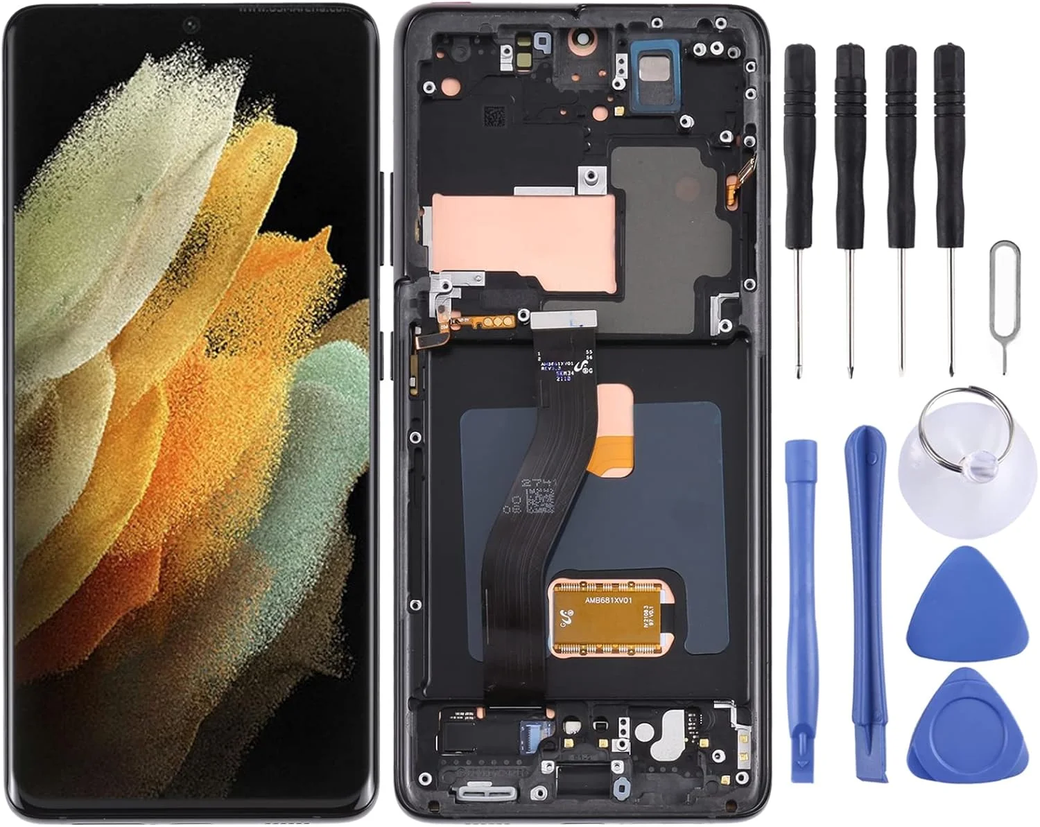 صفحه نمایش ال سی دی برای گوشی سامسونگ گلکسی S21 Ultra 5G SM-G998B به همراه تاچ و فریم