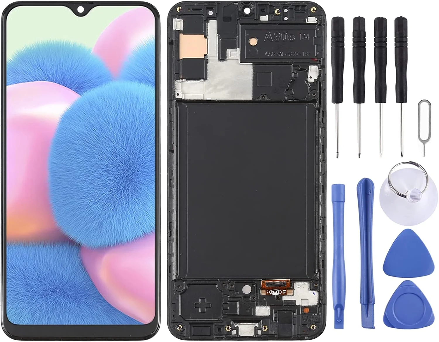 صفحه نمایش ال سی دی OLED مدل CHENYAN برای گوشی سامسونگ گلکسی A30S SM-A307 به همراه فریم (مشکی)