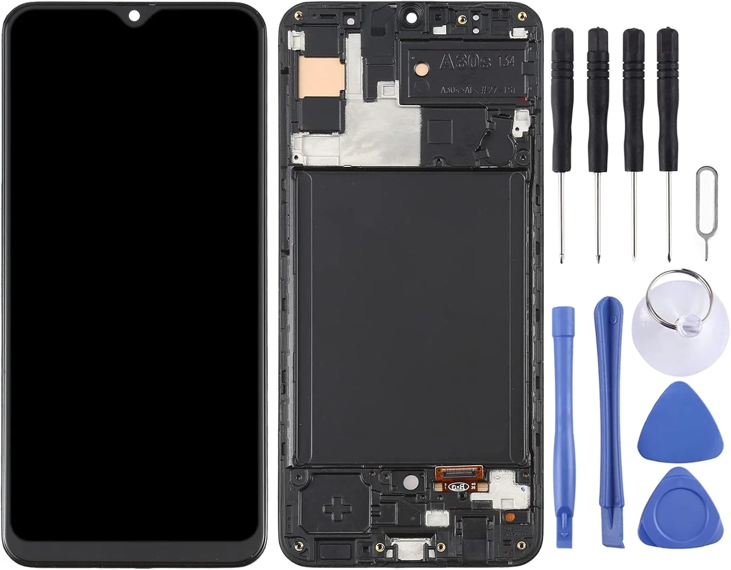 صفحه نمایش ال سی دی OLED مدل CHENYAN برای گوشی سامسونگ گلکسی A30S SM-A307 به همراه فریم (مشکی)