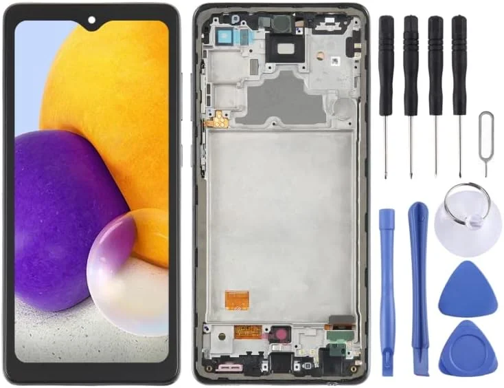 صفحه نمایش OLED LCD برای سامسونگ گلکسی A72 SM-A725 به همراه فریم