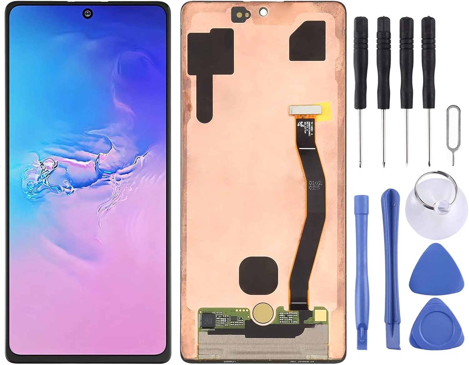 مجموعه کامل ال سی دی Tangyongjiao، صفحه نمایش ال سی دی و دیجیتایزر برای قطعات جایگزین گوشی سامسونگ گلکسی S10 Lite