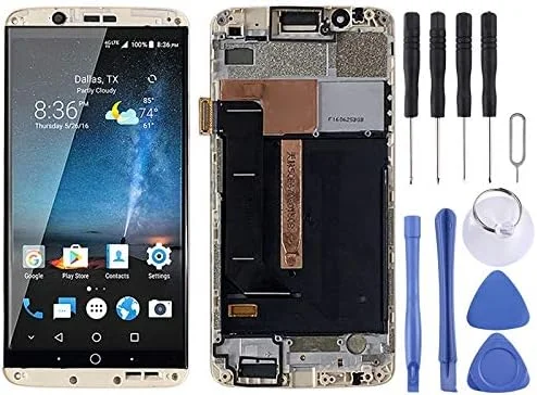 صفحه نمایش ال سی دی و دیجیتایزر کامل AMOLED به همراه فریم برای گوشی ZTE Axon 7 A2017 A2017U A2017G