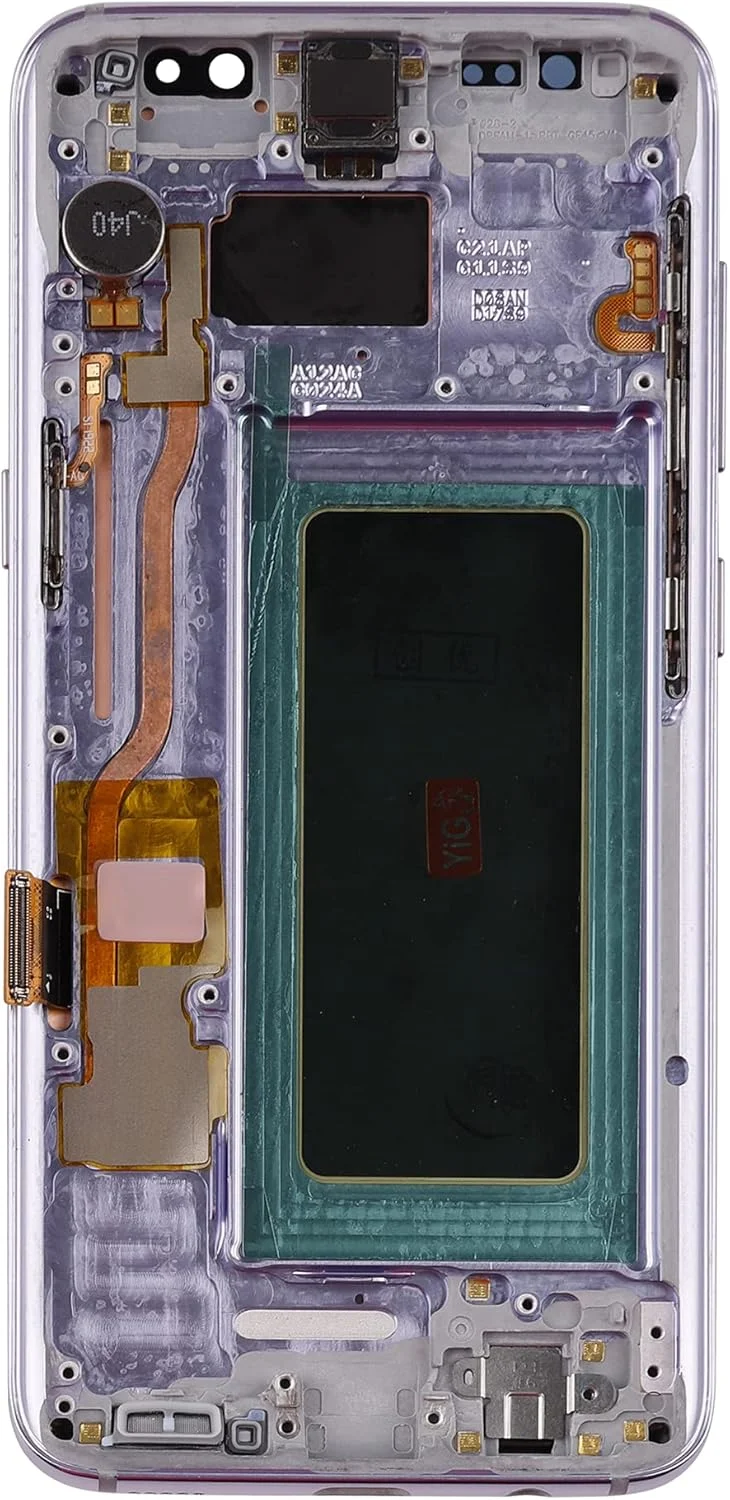 صفحه نمایش جایگزین Super AMOLED سازگار با گوشی سامسونگ گلکسی S8 (خاکستری ارکیده با فریم) تاچ اسکرین دیجیتایزر همراه با ابزار تعمیر