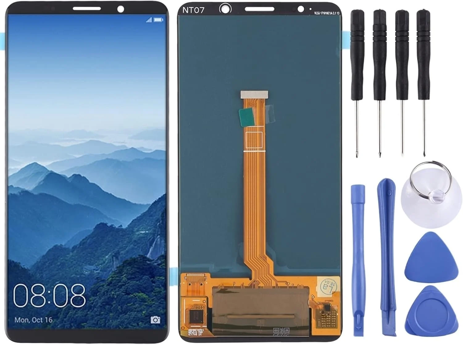 صفحه نمایش OLED LCD جایگزین ECICO برای گوشی موبایل هوآوی میت 10 پرو به همراه تاچ و فریم کامل (رنگ: مشکی)