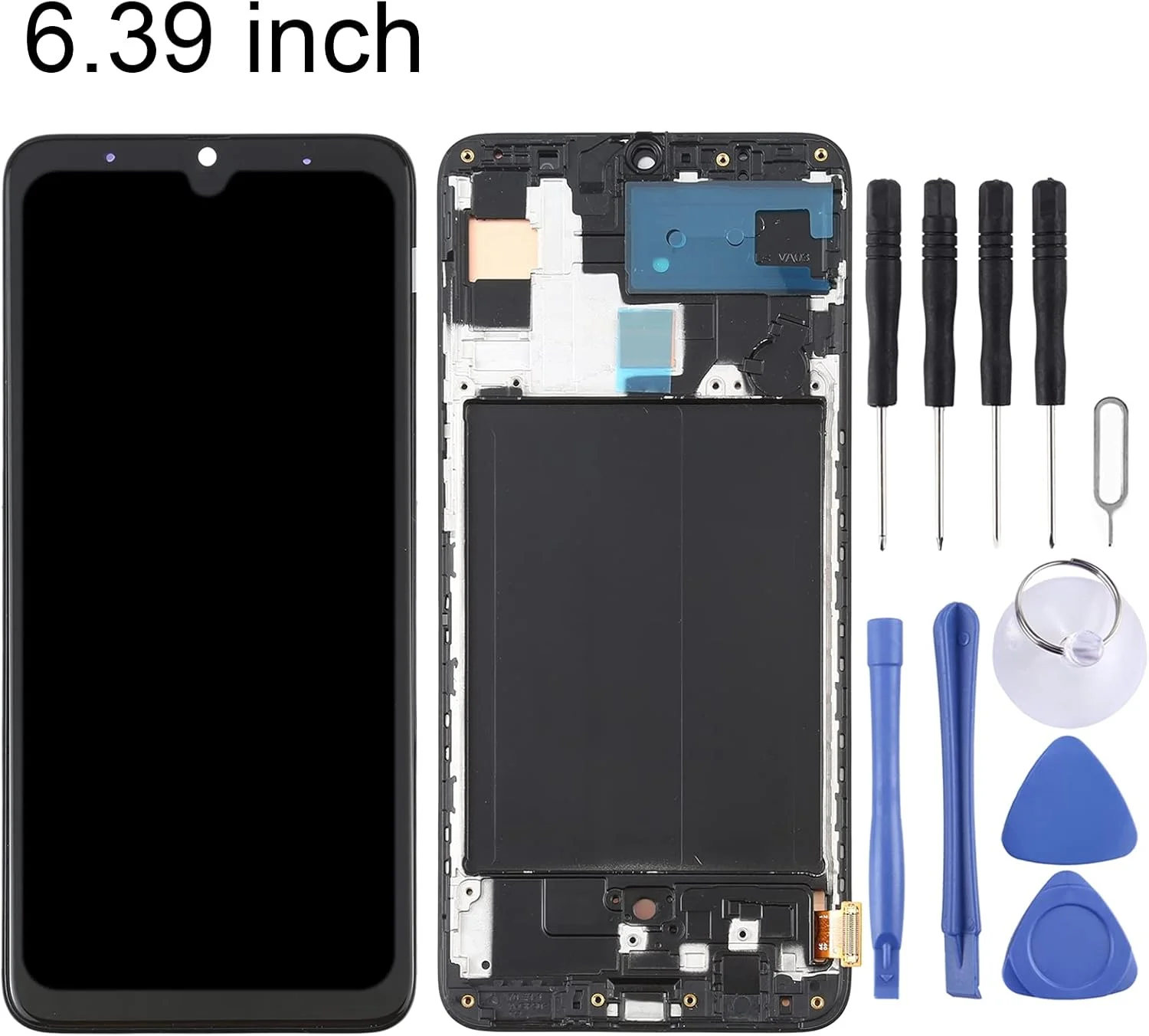 صفحه نمایش OLED LCD برای گوشی سامسونگ گلکسی A70 SM-A705 (6.39 اینچ) به همراه تاچ و فریم (مشکی)