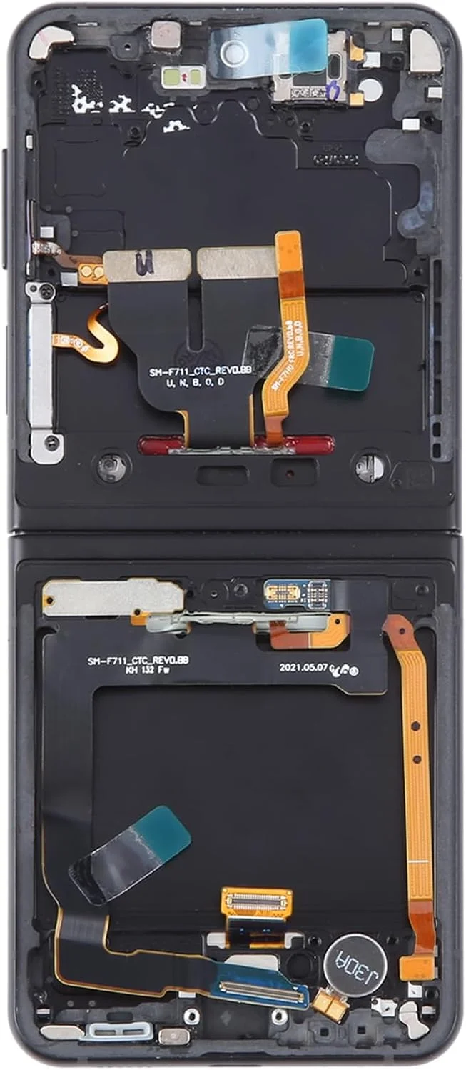 قطعات یدکی جایگزین تلفن همراه برای گلکسی زد فلیپ 3 SM-F711، مجموعه کامل صفحه نمایش LCD با قاب