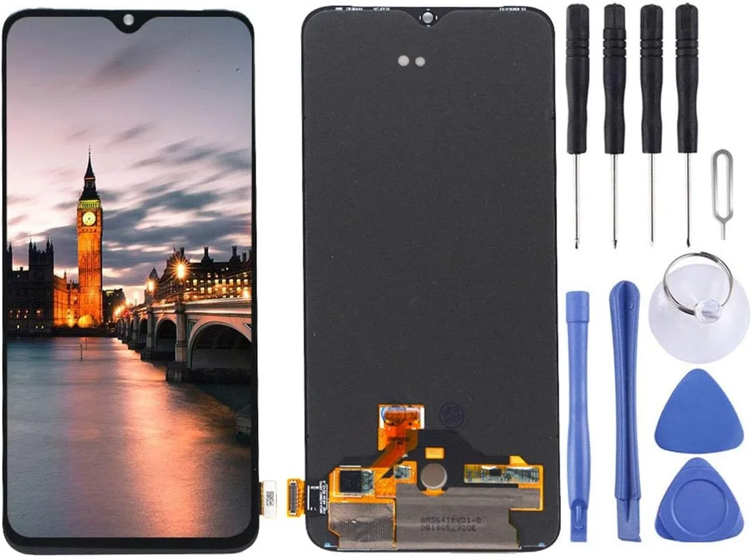 مجموعه کامل صفحه نمایش ال سی دی و دیجیتایزر AMOLED برای OnePlus 7 (مشکی)