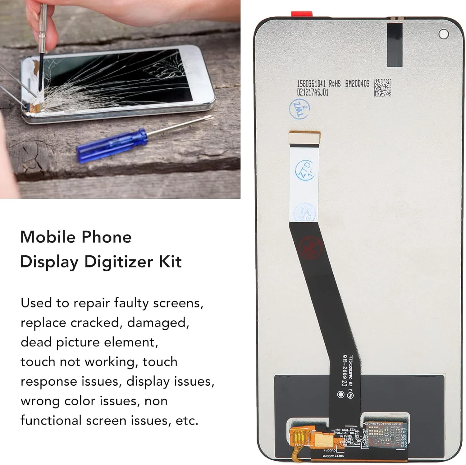 صفحه نمایش ال سی دی جایگزین برای نوت 9، صفحه نمایش ال سی دی تلفن همراه، مجموعه دیجیتایزر صفحه لمسی ال سی دی با ابزار تعمیر، برای 10X 4G