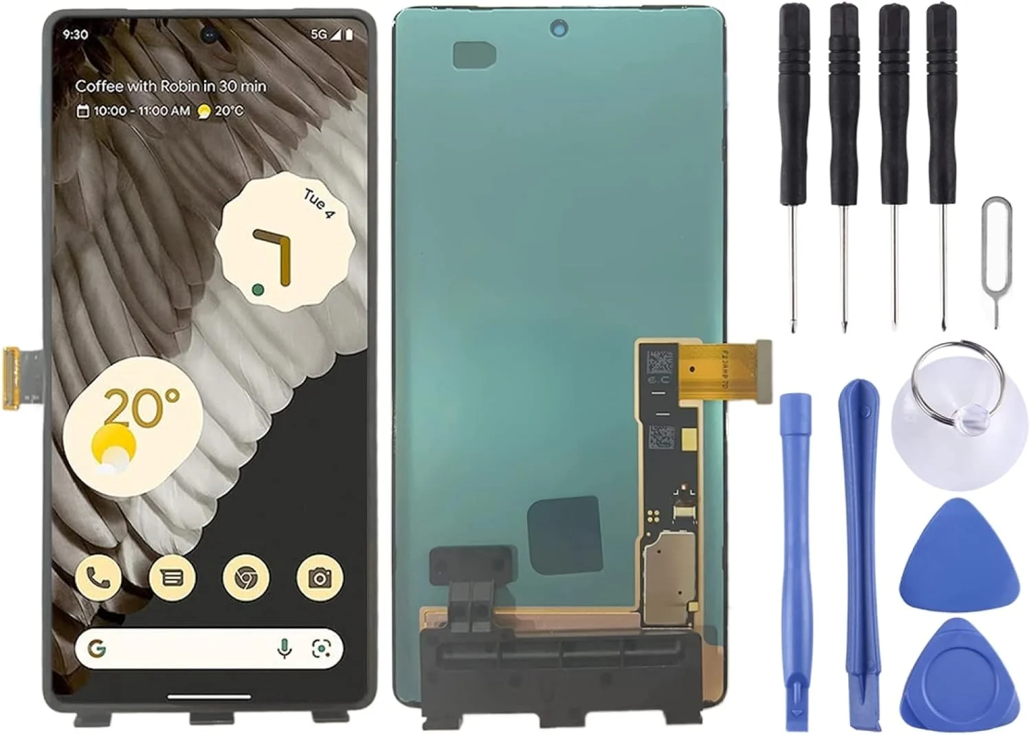 صفحه نمایش ال سی دی امولد LTPO جایگزین SHIHUI برای Google Pixel 7 Pro GP4BC, GE2AE به همراه مجموعه کامل دیجیتایزر