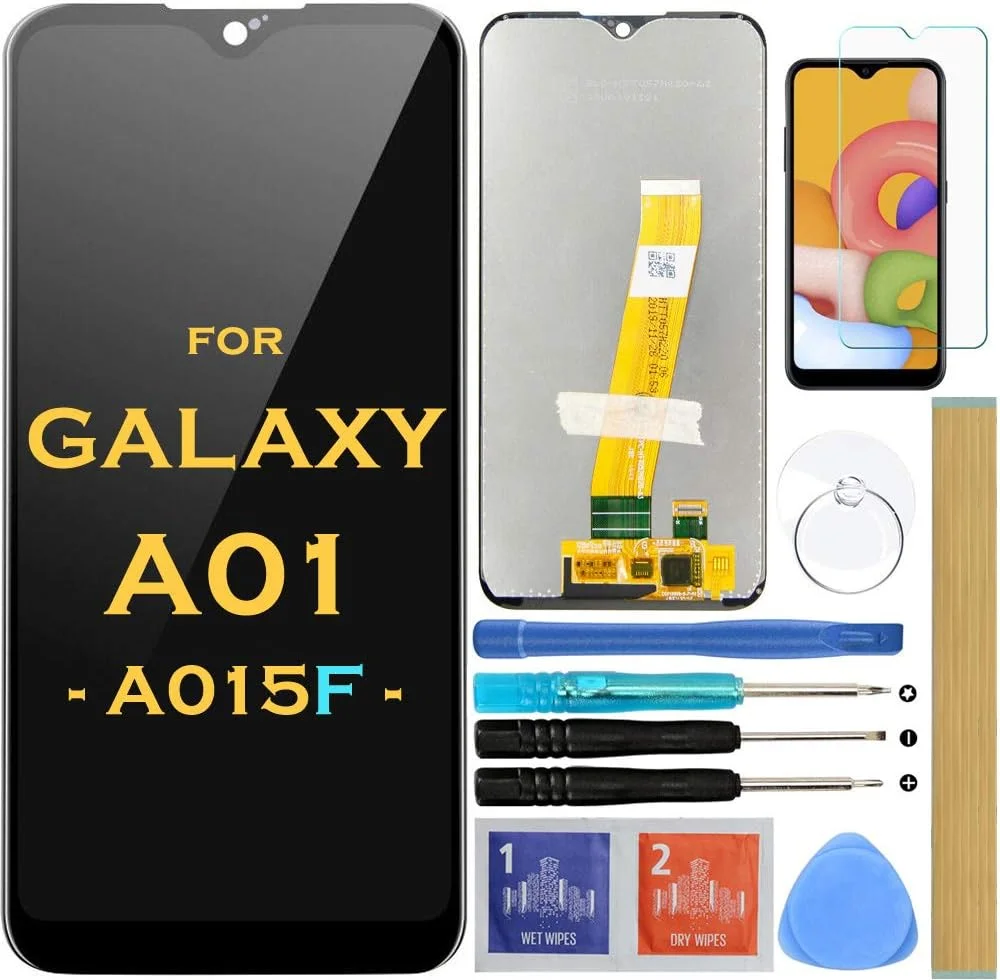 تعویض صفحه نمایش LCD و تاچ دیجیتایزر (مشکی) برای گوشی سامسونگ گلکسی A01 2019 A015 -A015F -A015G -A015V 5.7 اینچ (مناسب مدل A015M نیست)