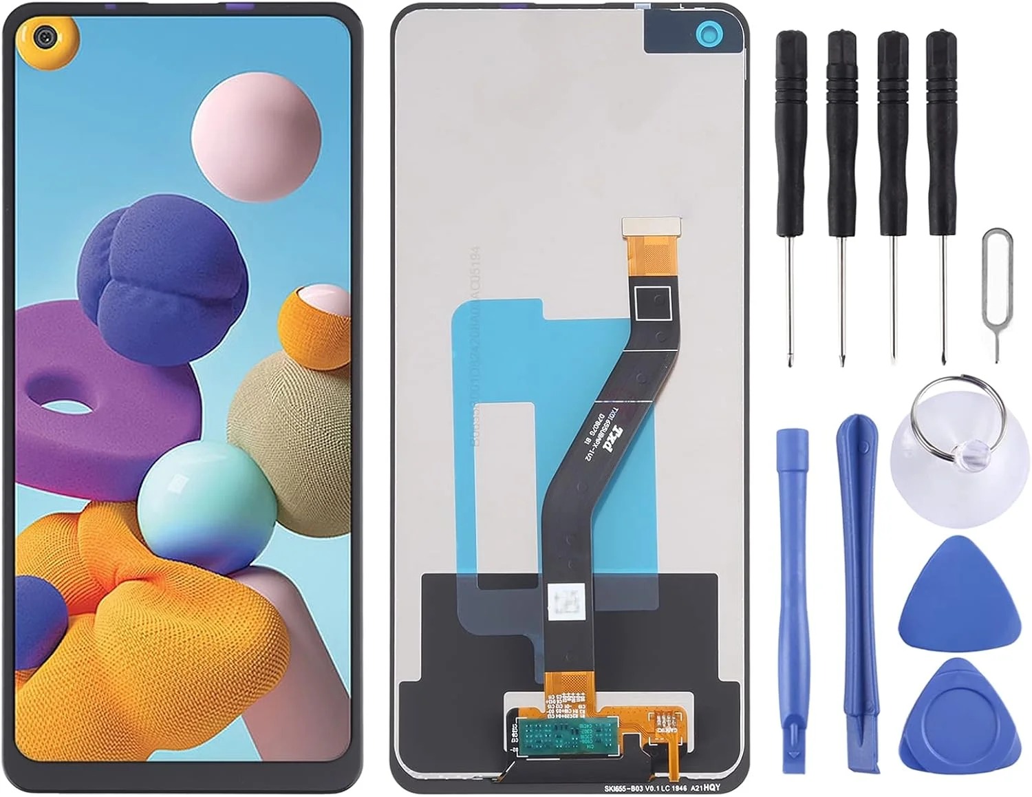 صفحه نمایش ال سی دی جایگزین گوشی موبایل به همراه تاچ دیجیتایزر برای گوشی سامسونگ گلکسی A21