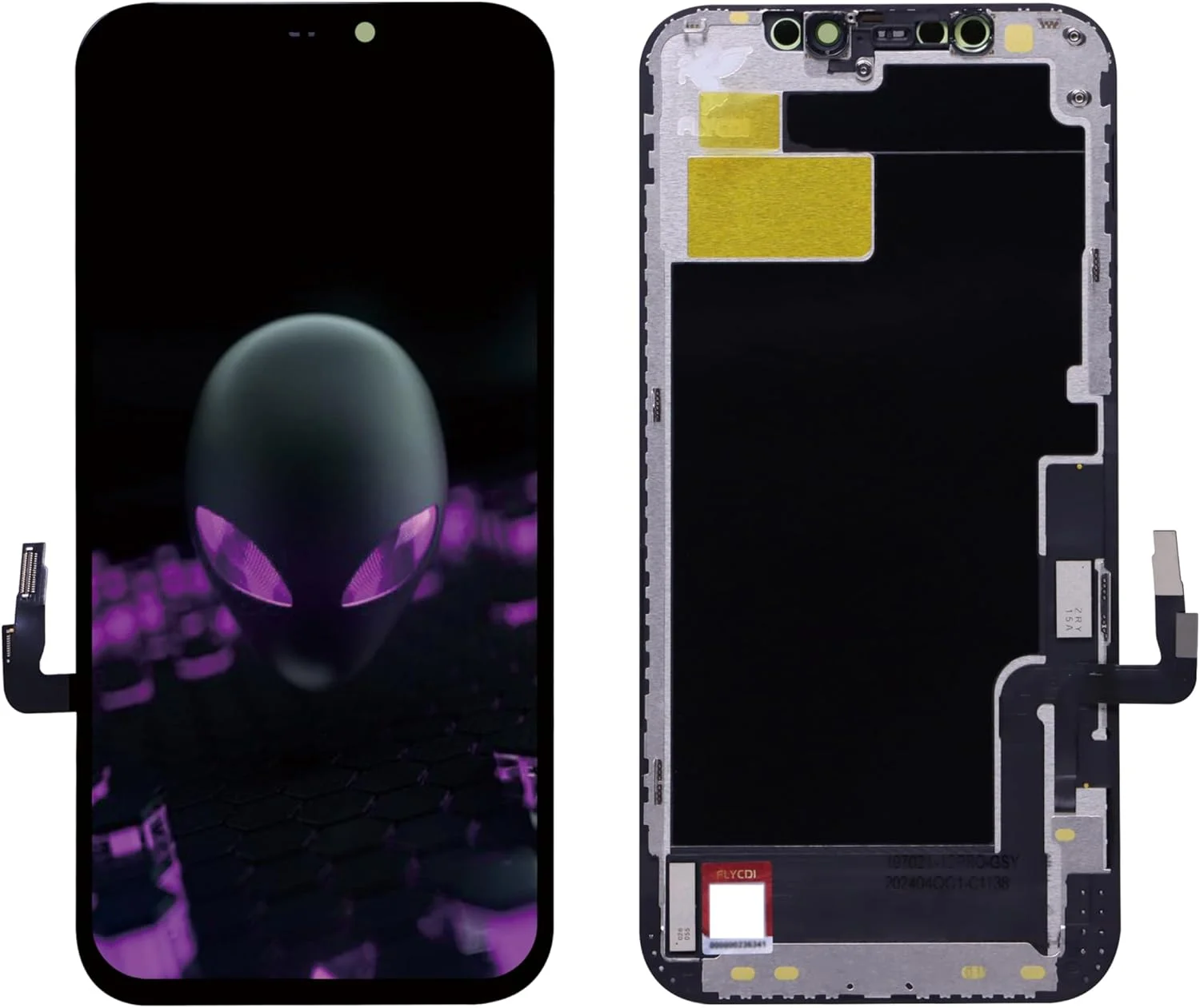 کیت تعویض صفحه نمایش ال سی دی FLYCDI برای آیفون 12/12Pro به همراه ابزار نصب، روشنایی بالا، طیف رنگی گسترده، قطعات تعمیر تلفن همراه (برای iP 12/12Pro INCELL IC قابل جابجایی)