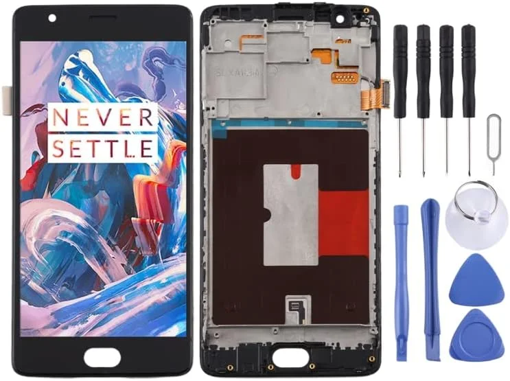 صفحه نمایش LCD و دیجیتایزر کامل با فریم برای OnePlus 3 / 3T A3000 A3010 از جنس TFT