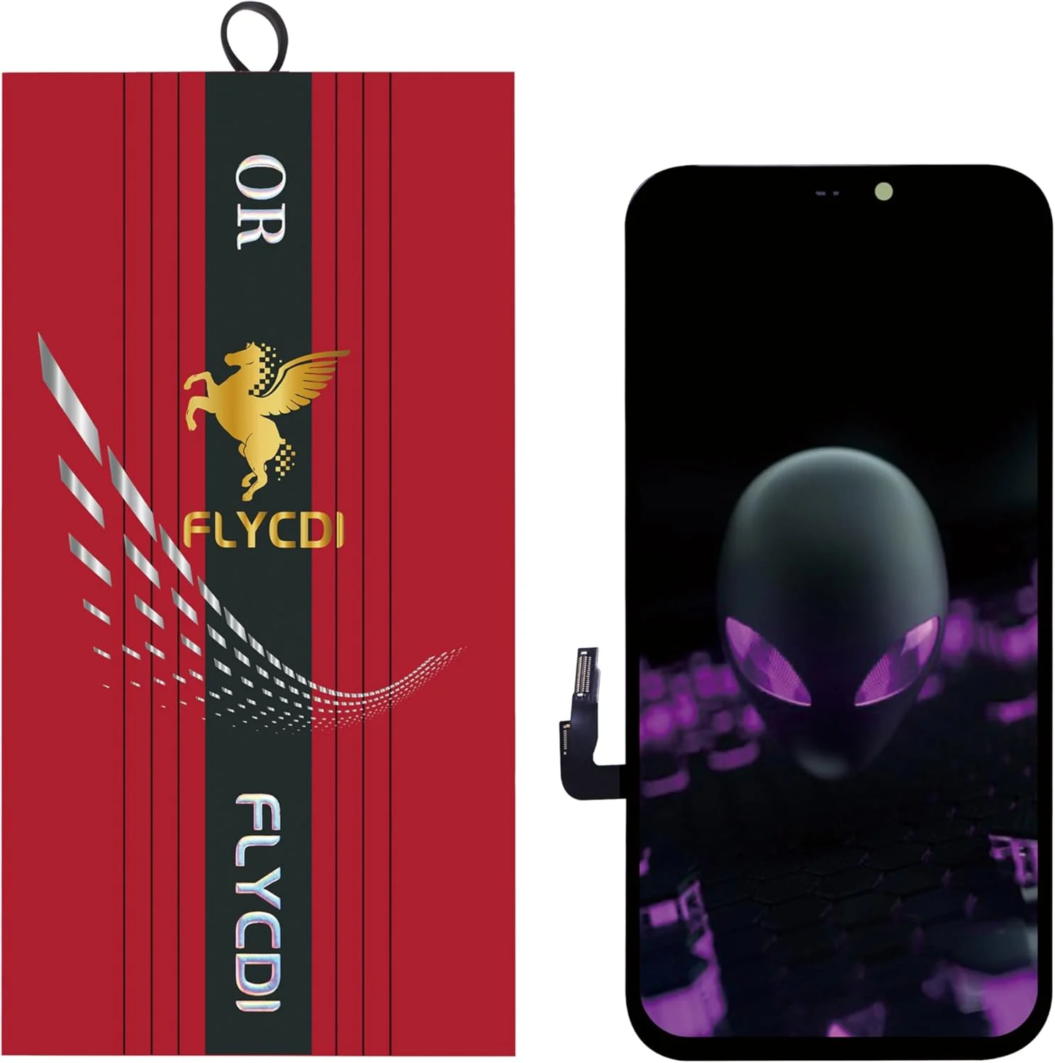 کیت تعویض صفحه نمایش ال سی دی FLYCDI برای آیفون 12/12Pro به همراه ابزار نصب، روشنایی بالا، طیف رنگی گسترده، قطعات تعمیر تلفن همراه (برای iP 12/12Pro INCELL IC قابل جابجایی)