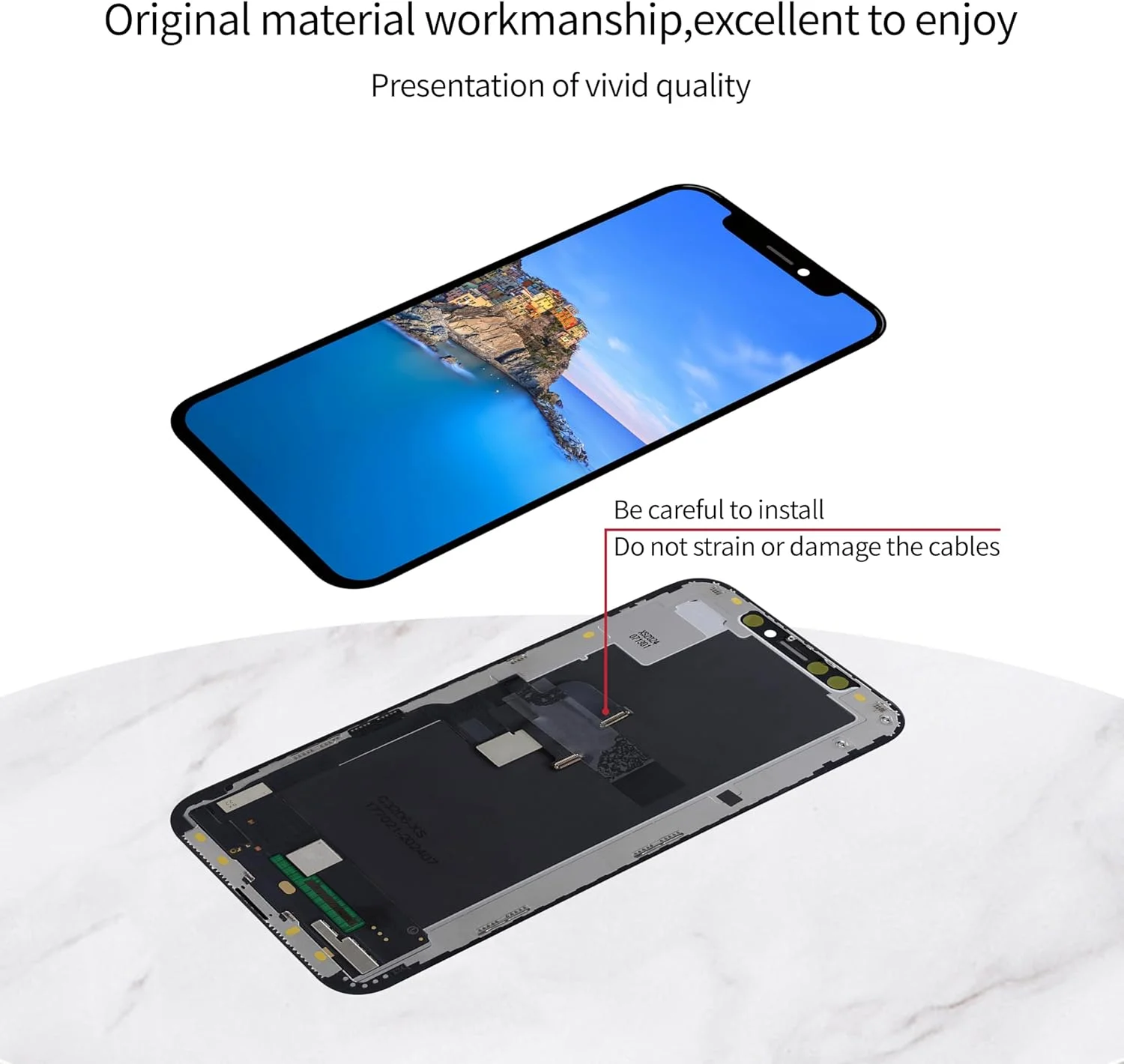 کیت تعویض صفحه نمایش ال سی دی آیفون 11 پرو مکس به همراه ابزار نصب، روشنایی بالا، طیف رنگی گسترده، قطعات تعمیر تلفن همراه (برای آی پی 11 پرو مکس INCELL IC قابل جابجایی)