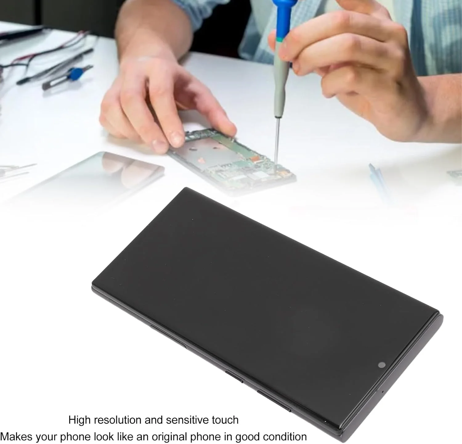 صفحه نمایش ال سی دی برای گوشی S22 Ultra 5G مدل S908 S908U S908A S908W نسخه آمریکا، مجموعه دیجیتایزر، جایگزینی صفحه نمایش گوشی هوشمند، رفع تمام مشکلات صفحه نمایش