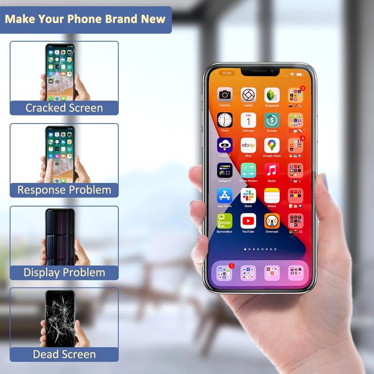 تعویض صفحه نمایش LCD با کیفیت بالا برای آیفون 13 پرو مکس (مدل های A2484, A2641, A2643, A2644, A2645) به همراه ابزار تعمیر