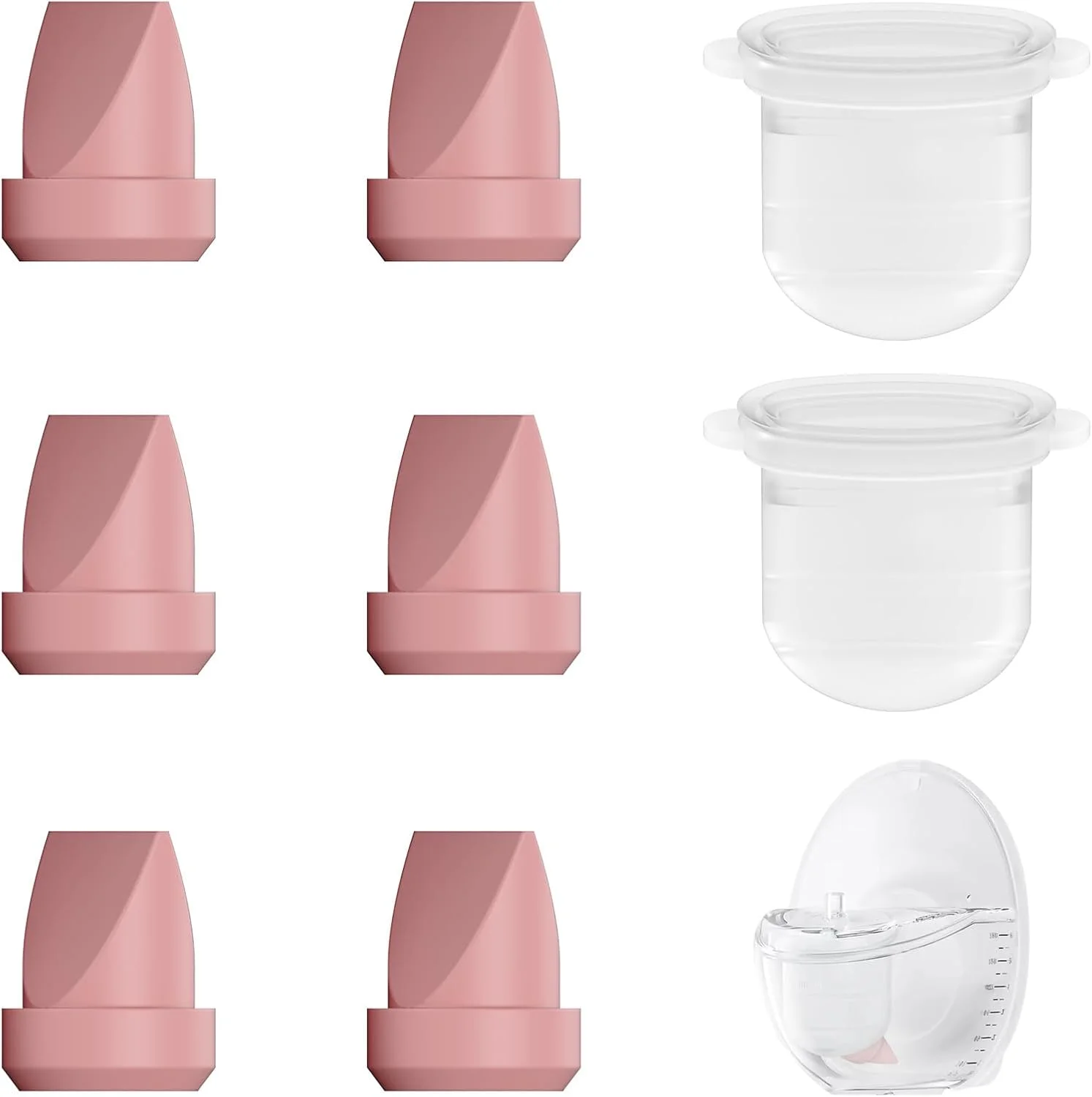 8 قطعه لوازم جانبی جایگزین پمپ سینه M6، شامل 6 عدد دریچه اردکی و 2 عدد دیافراگم برای مدل موبایل مام کوزی | M6، جایگزینی برای قطعات پمپ مام کوزی، قطعات غیراصلی، 8 قطعه قرمز