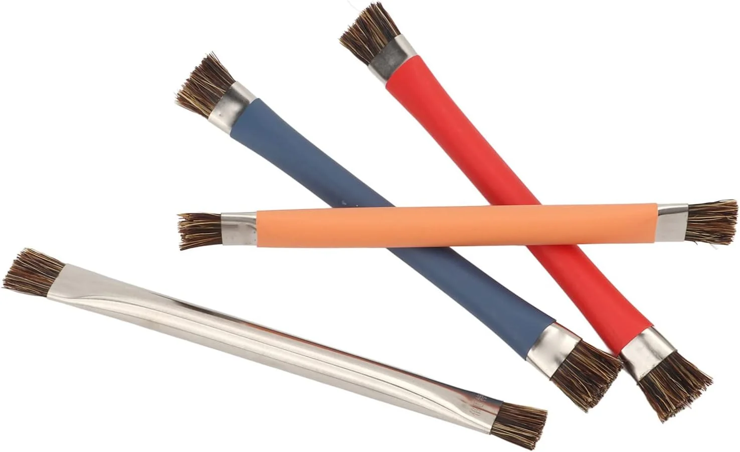 ست برس دو سر آنتی استاتیک Elprico برای قطعات الکترونیکی، اثر تمیز کنندگی عالی برای مادربرد، کامپیوتر، تبلت، جنس فلزی، کیت برس 4 عددی صفحه کلید