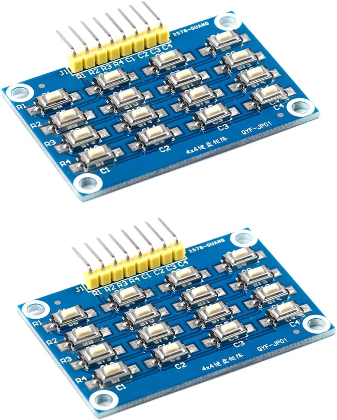 ماژول صفحه کلید ماتریسی 4x4 با 5 عدد، 16 کلید، برد توسعه میکروکامپیوتر MCU، برد آموزشی 16 دکمه برای آردوینو