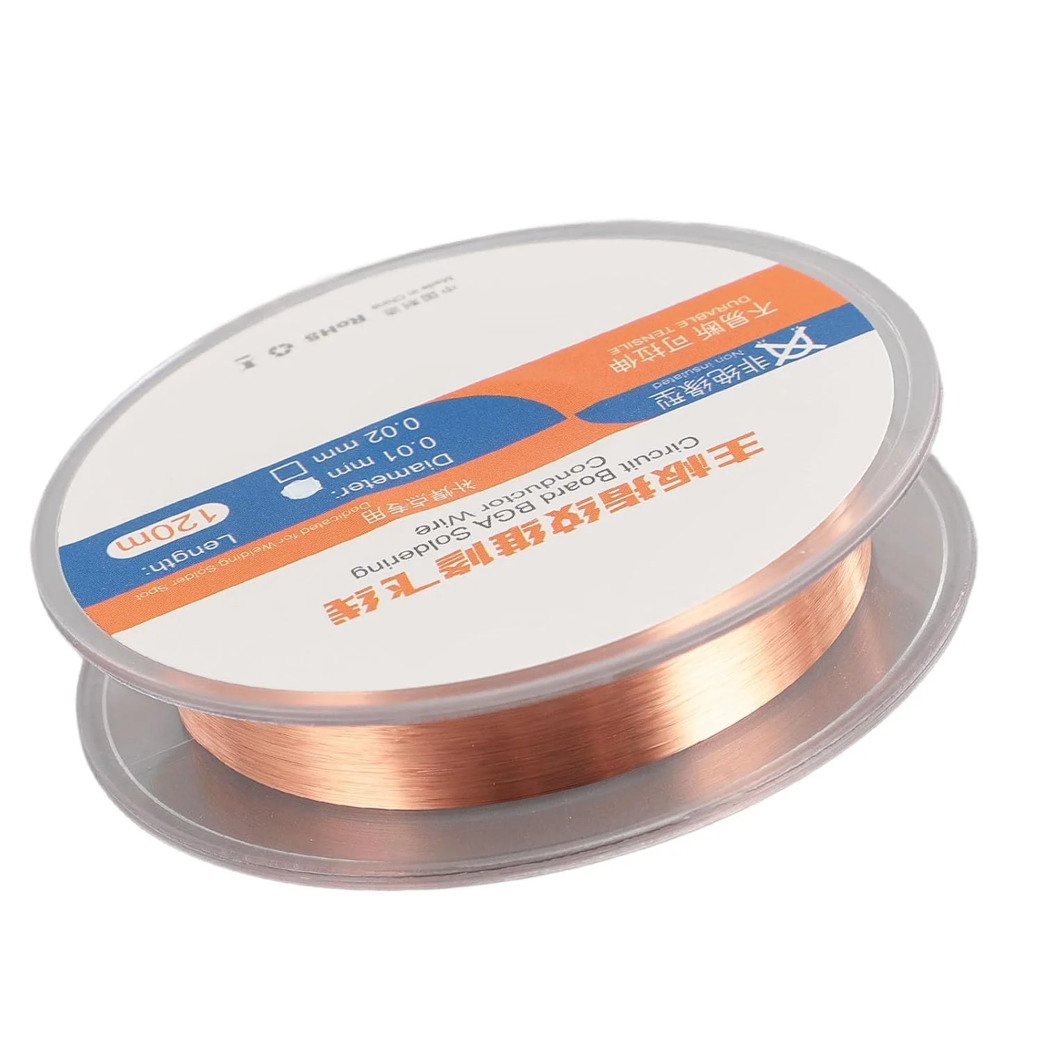 سیم تعمیر اثر انگشت مسی Elprico، 120 متری، سازگاری خوب برای لحیم کاری چیپ مادربرد تبلت کامپیوتر (0.01mm)